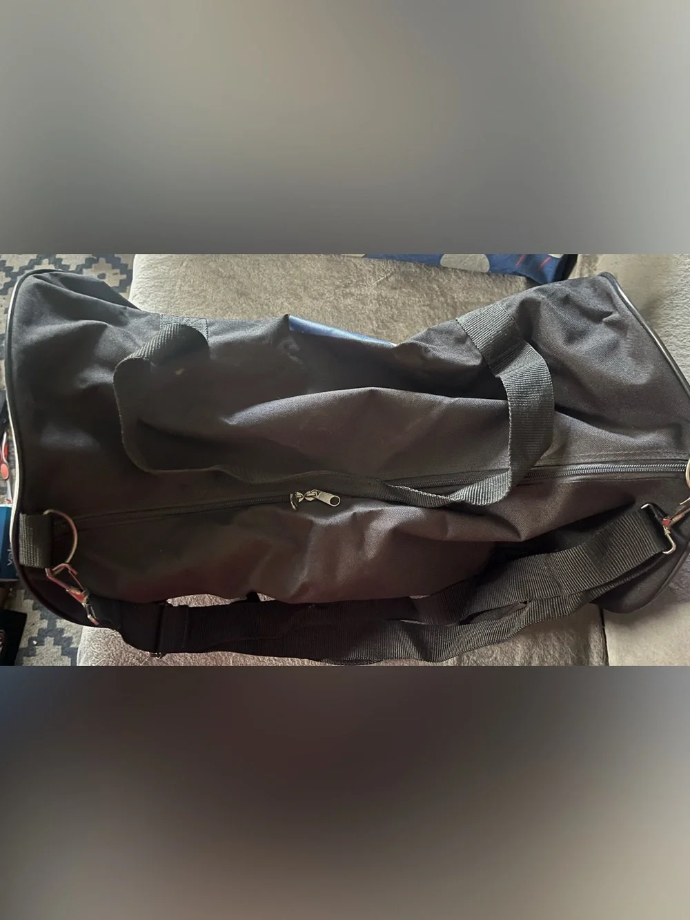 Black Nylon Duffel Bag - Simple Carry Tote